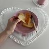 Lace Heart-shaped Checkered Coasters Cute Fabric Coasters Jewelry Heat-insulating Heat-resistant Hanging Pad Kitchen Desktop Mat
