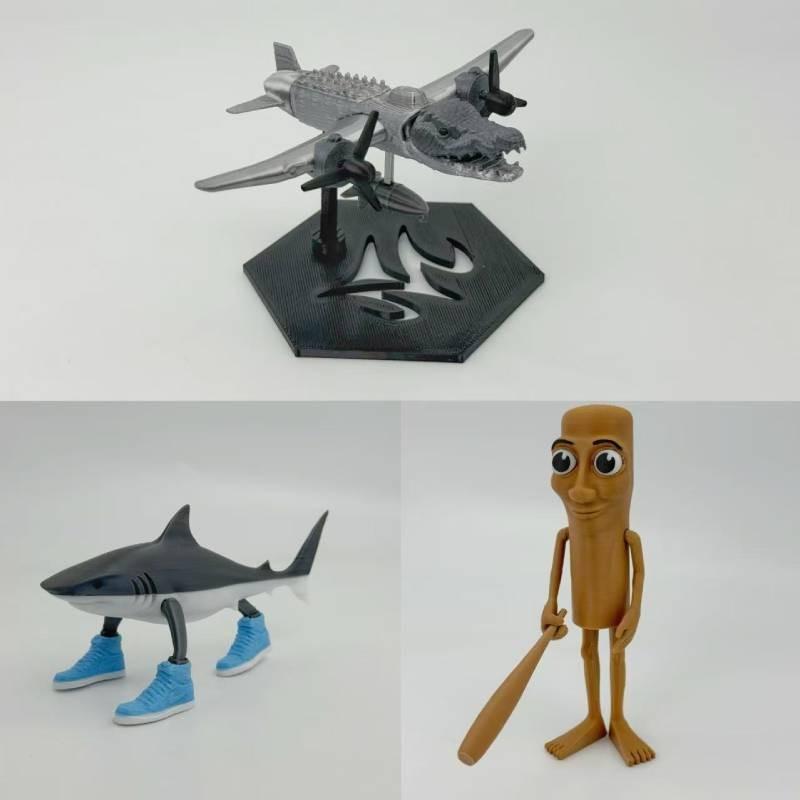 Printed Tung 3d Tung Tungsahur Action Figure Model Assembly Toy Desk Decor Gift