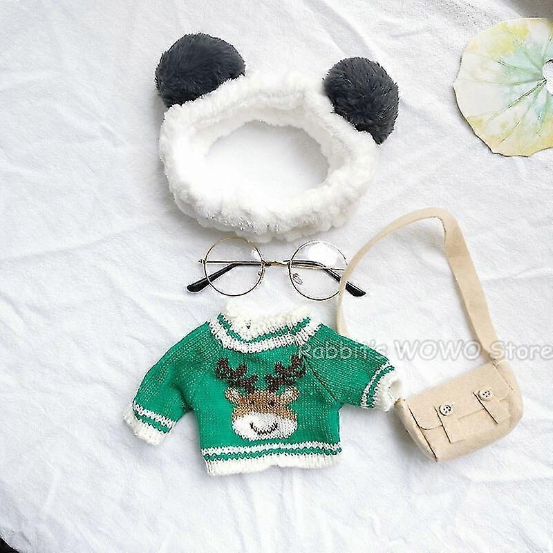 Mädchen-Ente Plüschtier mit Kleidung - Weiß