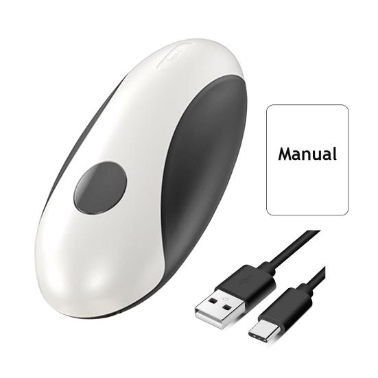 Electric Can Opener Stainless Steel Blade One-Touch Automatic Can Opener Ergonomic Handle Safety Button Hands Free Kitchen Gadget