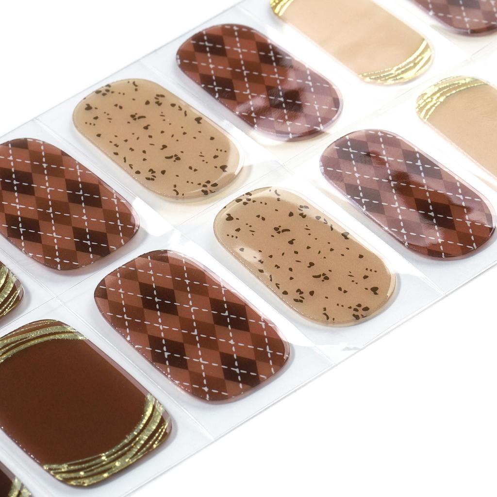 Gel manicure patch Waterproof long-lasting French manicure patch Phototherapy patch Semi-cured gel nail patch