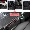 1pc Car Seat Gap Filler Organizer with Cup Holder PU Leather Car Side Seat Storage Box Multi-functional Car Interior Organizer F