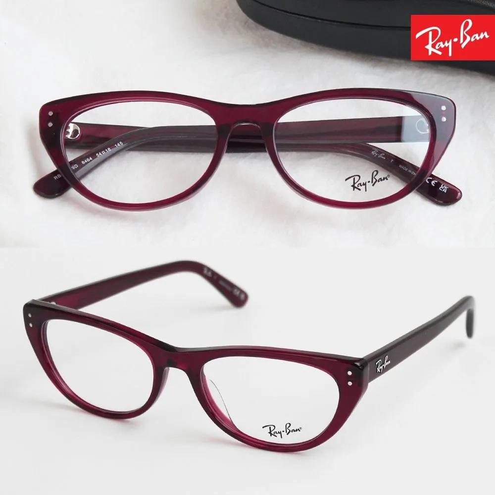 Ray-Ban Cat s Eye Horn-rimmed Glasses RB 5449D (54) 8464 Transparent Bordeaux