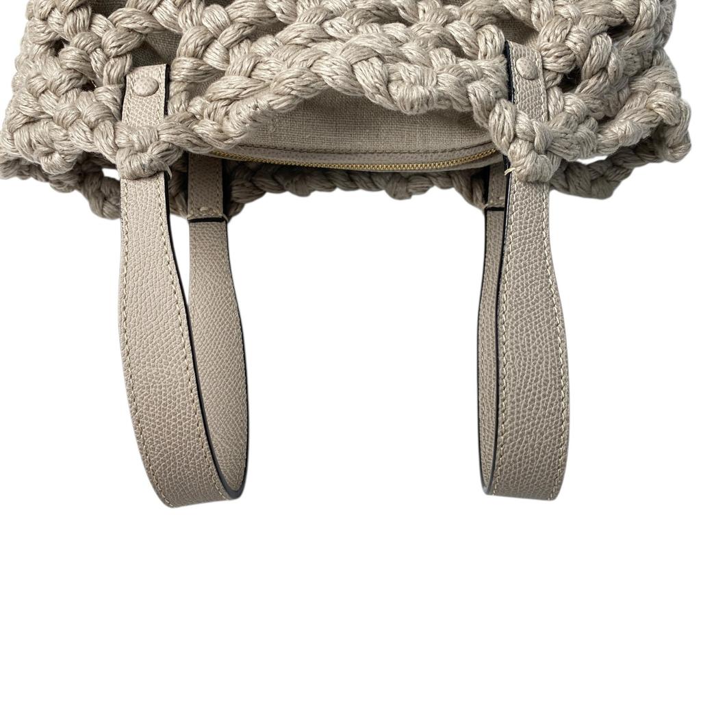 Gebrauchte Valextra Umhängetasche Gurege Canvas/Leder Damen