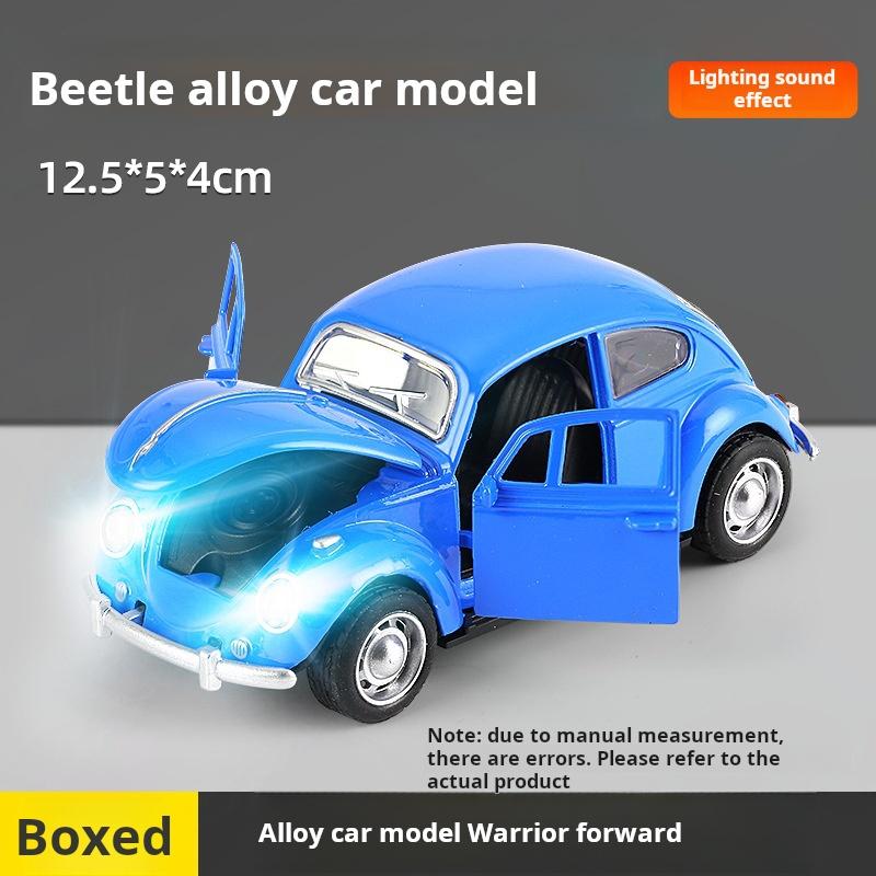 1:36 Alloy Classic Car Model Sound and Light Childrens Toy Car Ornaments Pull-Back Car Model Boy Toy Die-Cast Educational Toy
