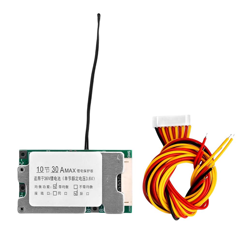 

10S 36V 30A Li-ion Cell Balancer 18650 Батарея Збалансована захисна плата PCB Захист батареї BMS PCB Плата для електромобіля