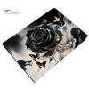 Floral Bathroom Rug 3D Rose Realistic And Butterflies Floor Mat Soft Absorbent Bath Non-Slip for Entrance Kitchen Bedroom Living Room