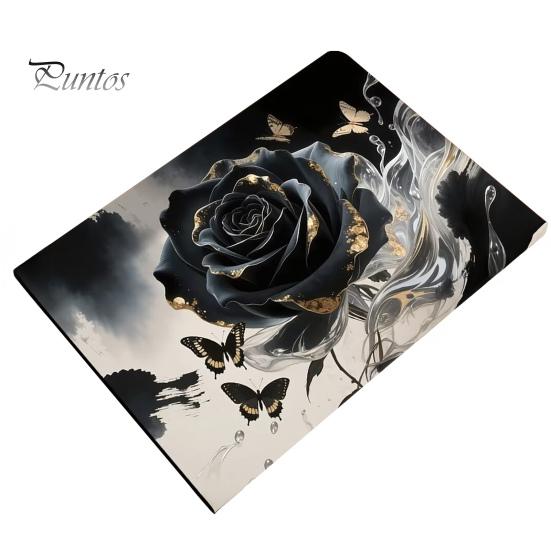 Floral Bathroom Rug 3D Rose Realistic And Butterflies Floor Mat Soft Absorbent Bath Non-Slip for Entrance Kitchen Bedroom Living Room