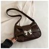 Trendy Bow Shoulder Bag for Women, Handbag, Casual Underarm Bag, Daily Commuting Bags, PU Leather, Banquet Bag, Business
