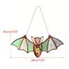 Acrylic Bat Suncatcher Window Hanging Stained Glass Wall Art Halloween Decoration