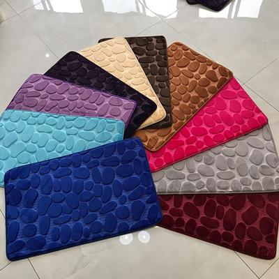 Thickened Bath Mat Cobblestone Shower Doormat Practical Bathtub Floor Rug