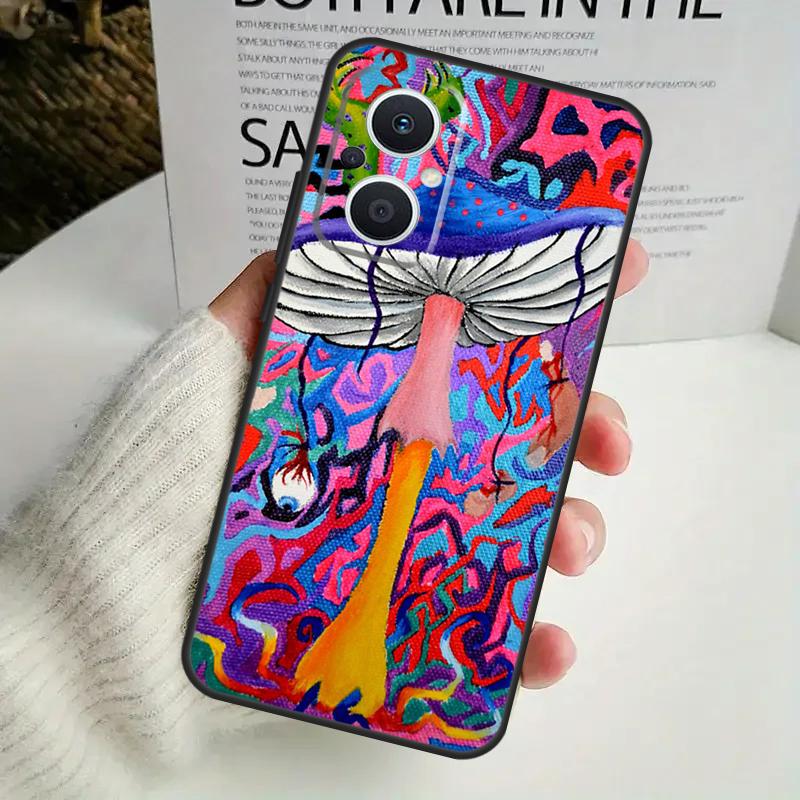 Psychedelic Mushrooms Florals Phone Case For OPPO Reno 8T 14F 13 F 12 11 10 14 Pro 7 8 Lite OPPO Find X8 X6 X5 X9 Pro Cover