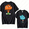 Animation Cartoon Gumball und Darwin Druck T-Shirt Amazing World Gumball T-Shirt Neu Sommer 2025 Kawaii Mann Frau Baumwoll-Tees