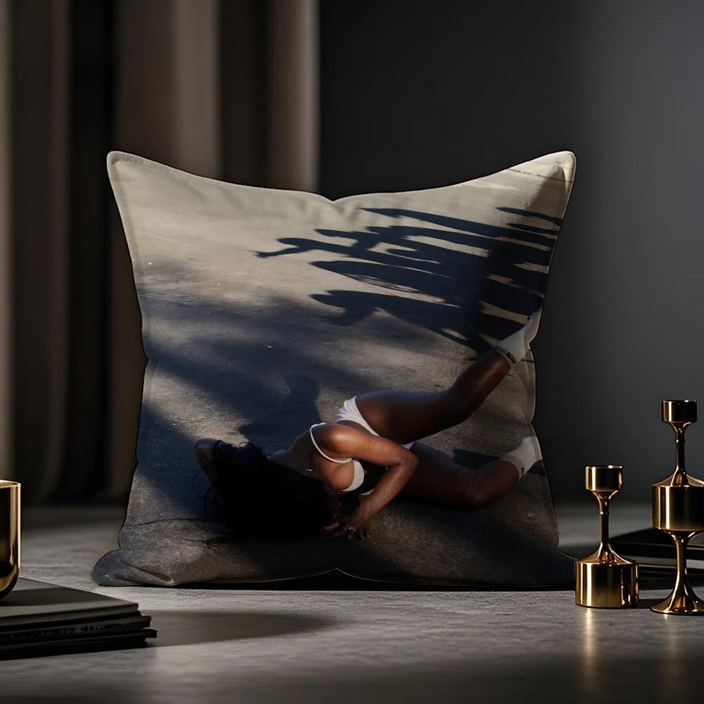 Doechii Album Cushion Cover Anti-dustmite Pillowcase Invisible Zipper Silky Short Plush Sofa Cushion Cover