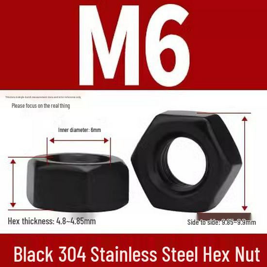 Black M6 304 Stainless Steel Hex Socket Flange Head Bolt with Washer