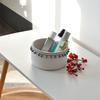 Woven Cotton Rope Storage Basket Desktop Storage Holder with Pompom Tassel