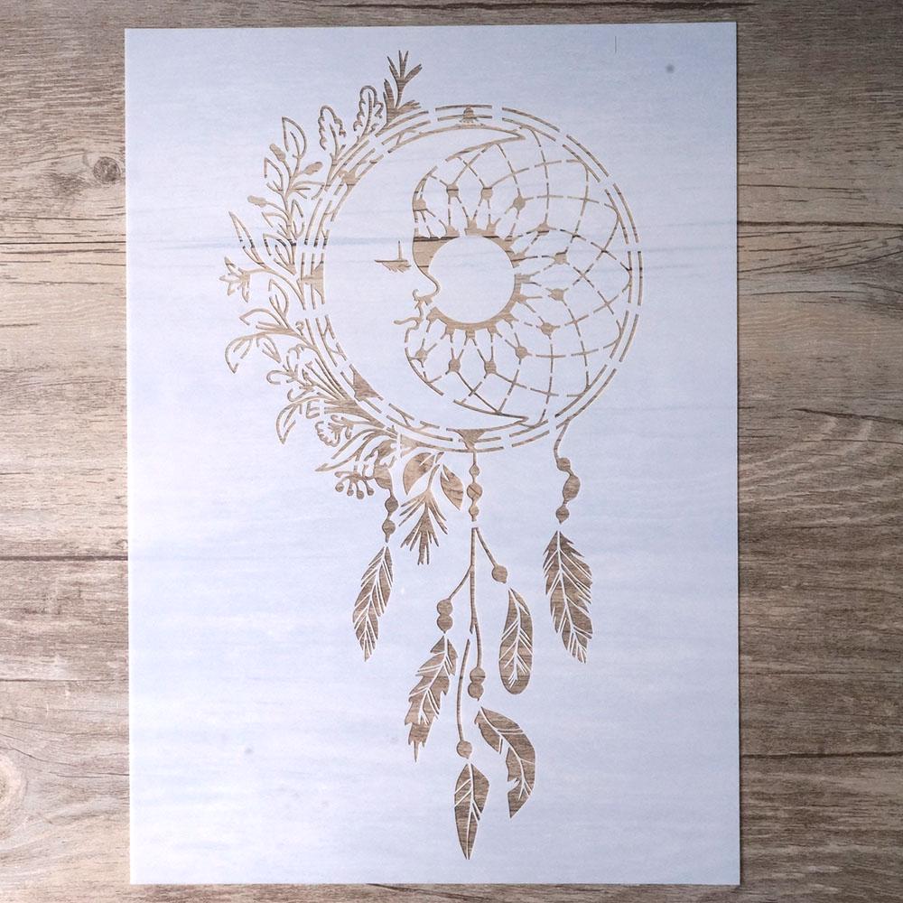 Plantillas de Mandala en capas para manualidades, tamaño A4, A3, A2, para pintura de paredes, álbum de recortes estampado