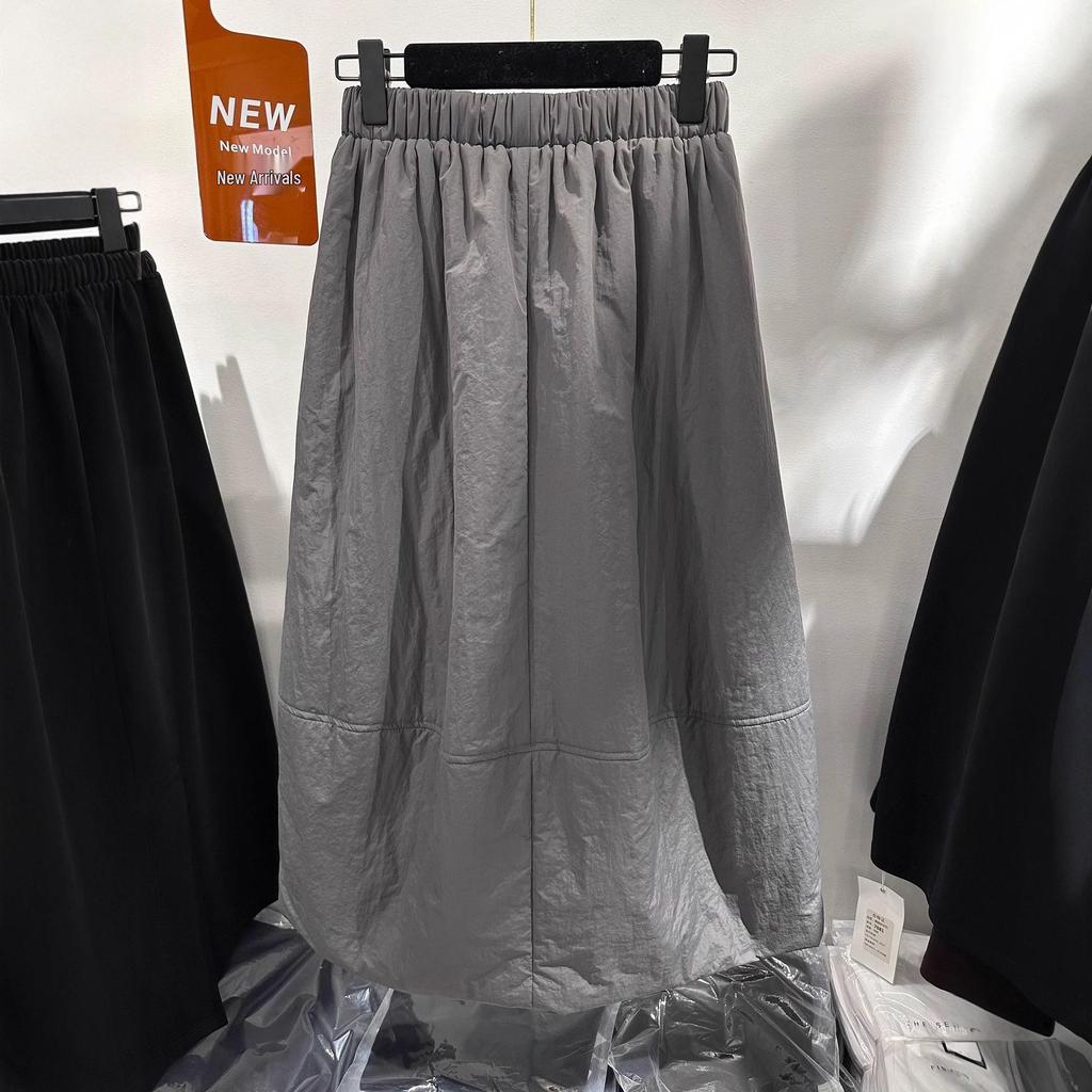 Winter High-Waisted Slimming Lantern Skirt - Women's Casual Versatile Puffy Flower Bud Design