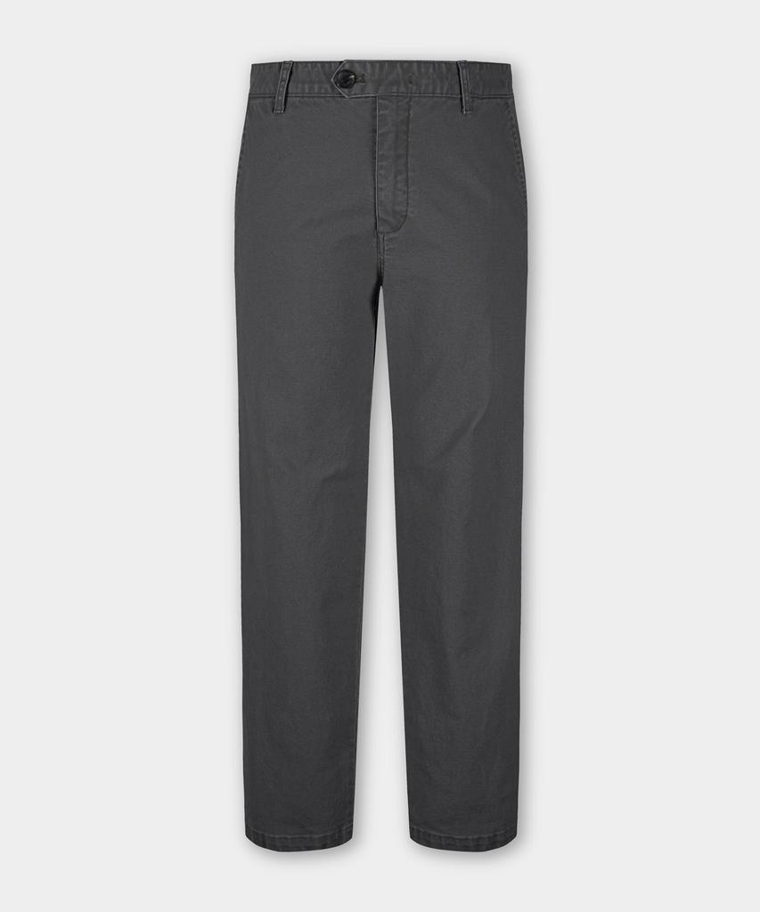 BIRBANTE Garment-Washed Spandex Chino Pants - Gray