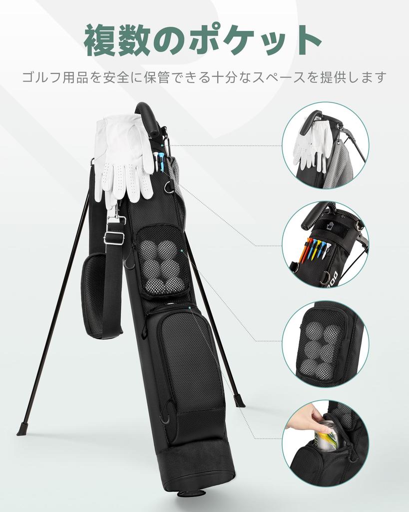 RIOROO Golf Stand Club Caddy Can Store Automatic Ultra Stable Lightweight 3 Large Capacity 3 Cooler Bag Suitable for Beginners To Unisex Bag,