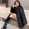 Faux Leather Coat Women's Autumn and Winter New Imitation Fox Fur Coat Thickened Long Fur Coat Tide
