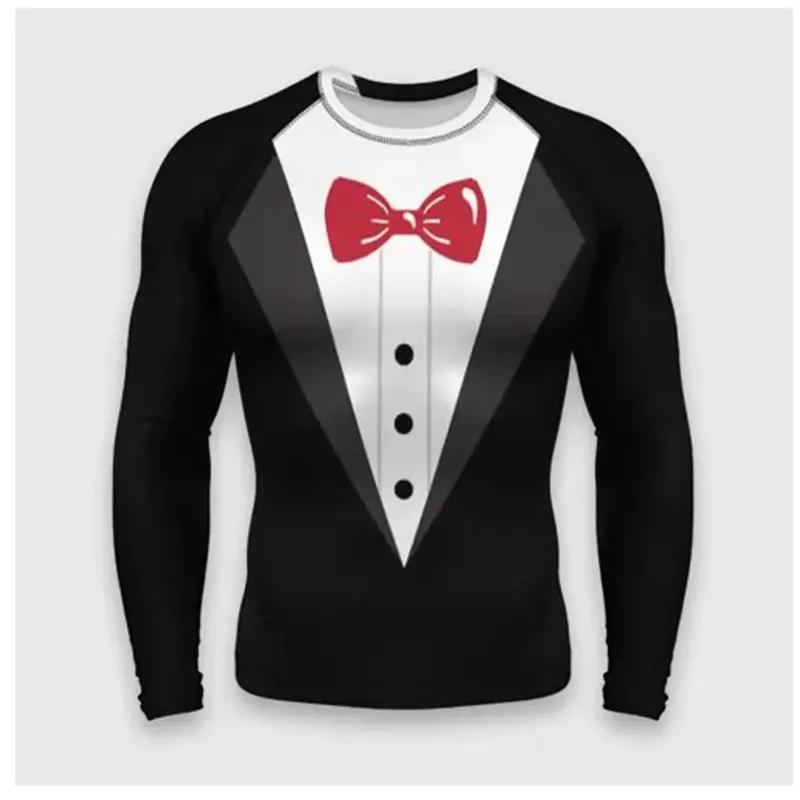 Men's Street Hip-hop Cosplay Funny And Personalized Round Neck Long Sleeved Fashion Casual Top