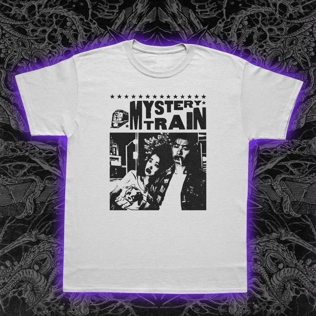 T-shirt Mystery Train con il design di Jim Jarmusch dal film indipendente cult del 1989 adatta per coppie tutte le stagioni
