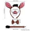 Halloween Animal Ears and Tail Set Holiday Masquerade Pig Costume Props  for Kids and Adults