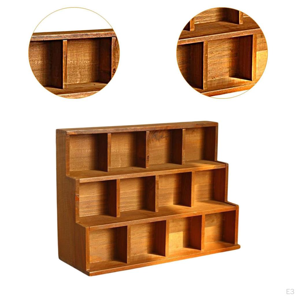 Wood Ladder Lattice Bracket , Rustic, Practical Sturdy Floating Shelf for Jewelry Mini Figurine