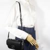 GUCCI Petit GG Shoulder Bag 739722 Double G 2WAY black leather Women Used