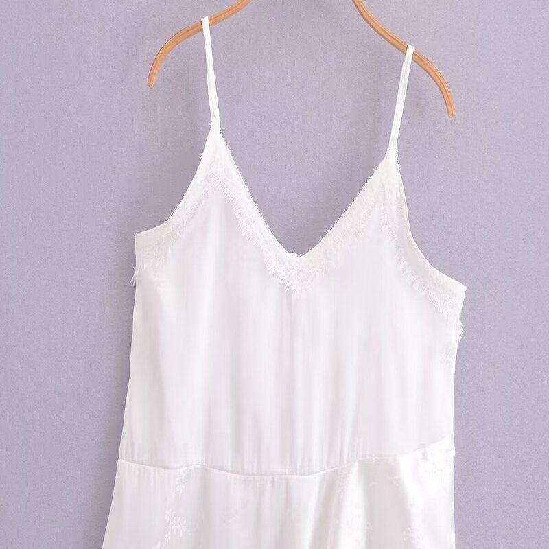 European and American Women's Clothing Summer New Fashion Sexy Sweet Loose Jacquard Lace Camisole 1165073 250