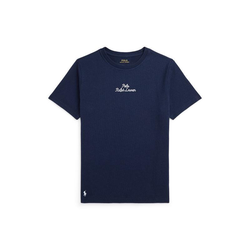 Polo Ralph Lauren T-Shirt FW24 Letter Logo Small Pony Embroidery Round Neck Short Sleeve Kids Tops Nautical-Blue CWPOTSHY8020923-410