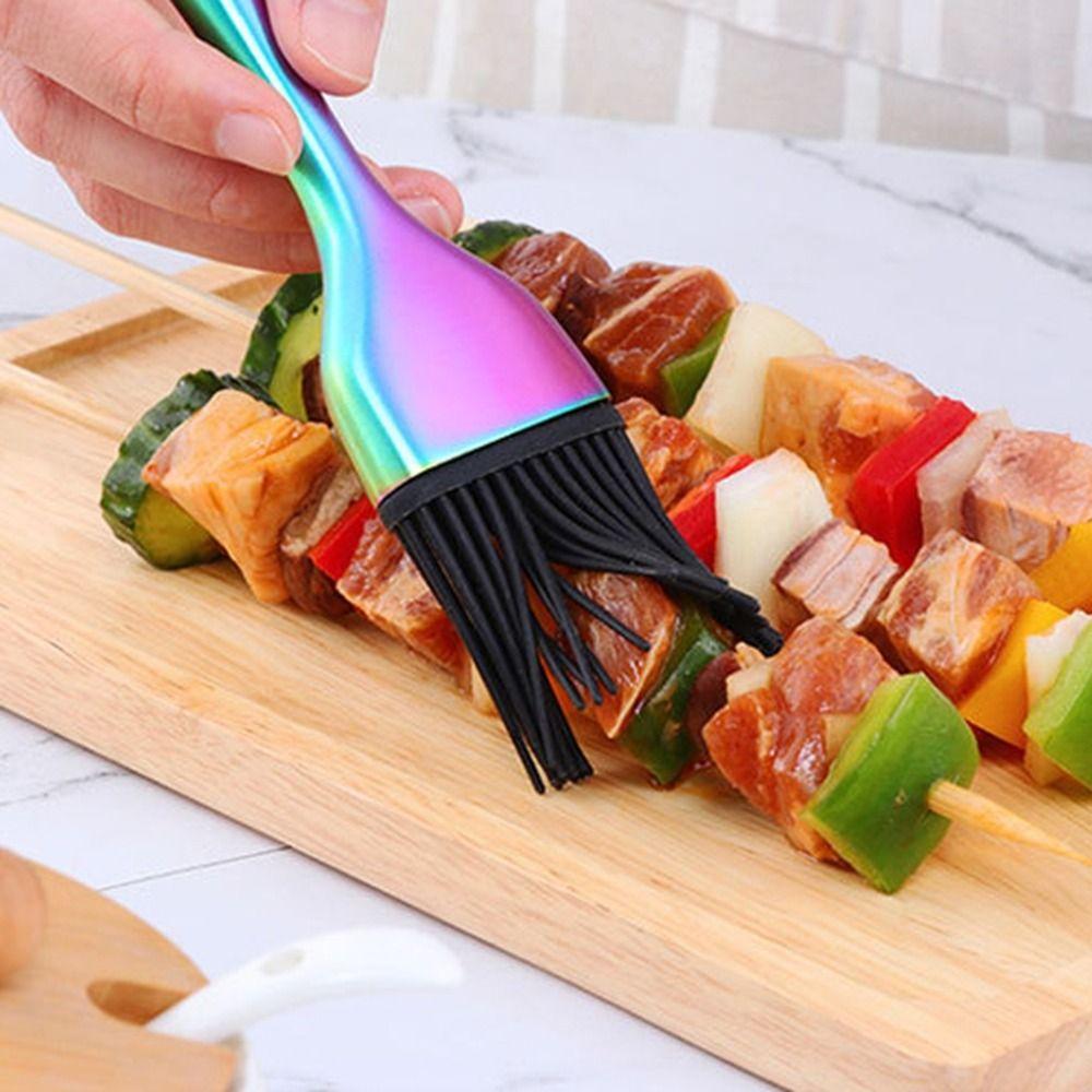 Heat Resistant BBQ Grill Oil Sauce Brush Hangable Pastry Brushes  for Cake