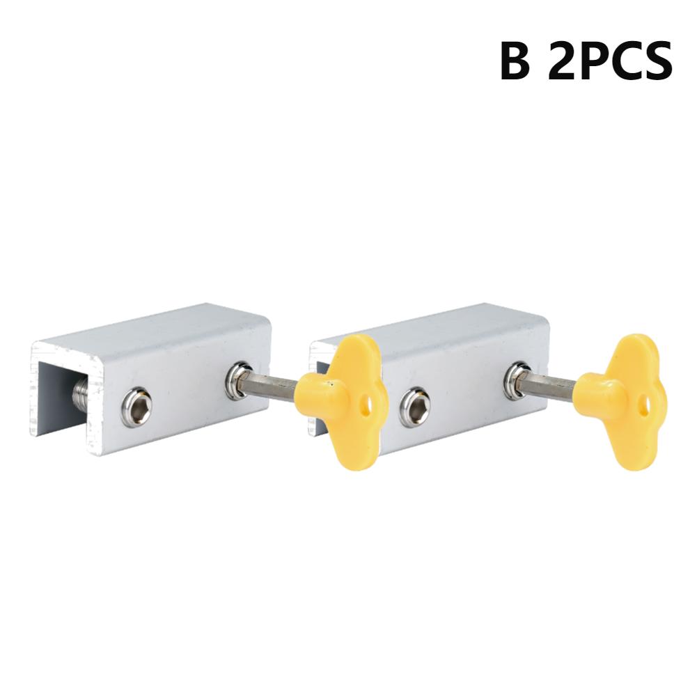 1-10PCS Aluminum Alloy Window Lock Stopper Sliding Sash Stopper Cabinet Locks Straps Anti-theft Lock Window Sliding Door