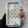 Black Polka Dot Pattern Phone Case For iPhone 17 16 15 14 13 12 11 Pro Max Plus Air 2 in 1 Candy Color Clear Silicone Soft Cover