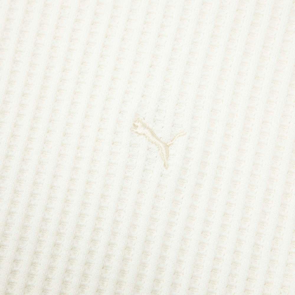 Puma Navy Series Solid Color Knitted Casual Round Neck Long Sleeve Sweatshirt Unisex Sweatshirt White 623128-65