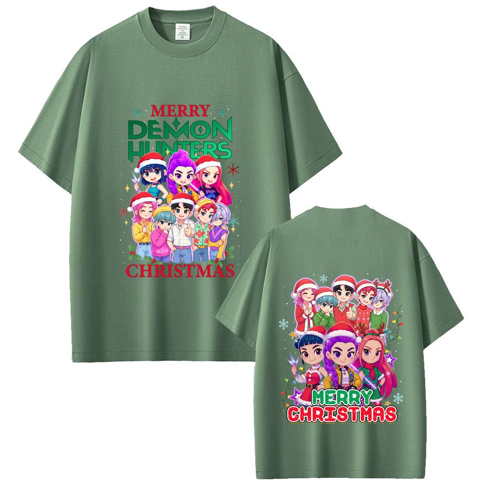 Kpop Demon Hunters Christmas Cartoon Children's 3D Printed Casual Short Sleeve Summer Comfortable Soft Children's T-Shirt