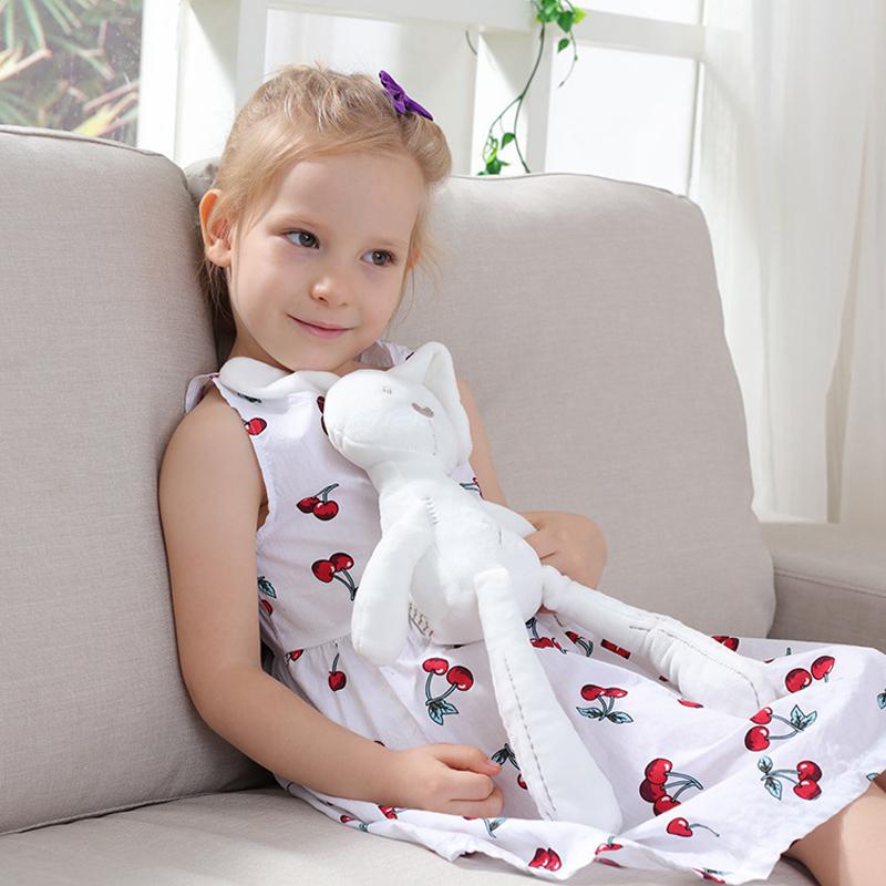 Baby Plüsch Kaninchen Handpuppe Weiche Krippe Kinderwagen Säugling Schlaf Beruhigende Puppe Mobile Kinderwagen Kinder Hängenden Ring Spielzeug Für Kinder Geschenk