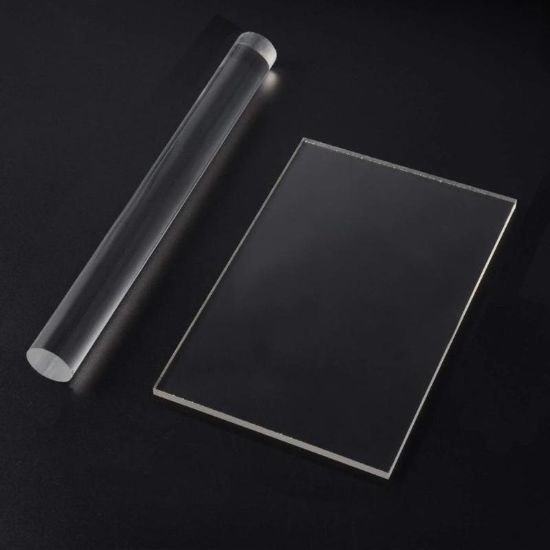 1 Stück Acryl-Tonroller mit Acrylplatte Runder Ton Antihaft-Roller zum Formen und Modellieren Polymer Clay Handwerkzeug