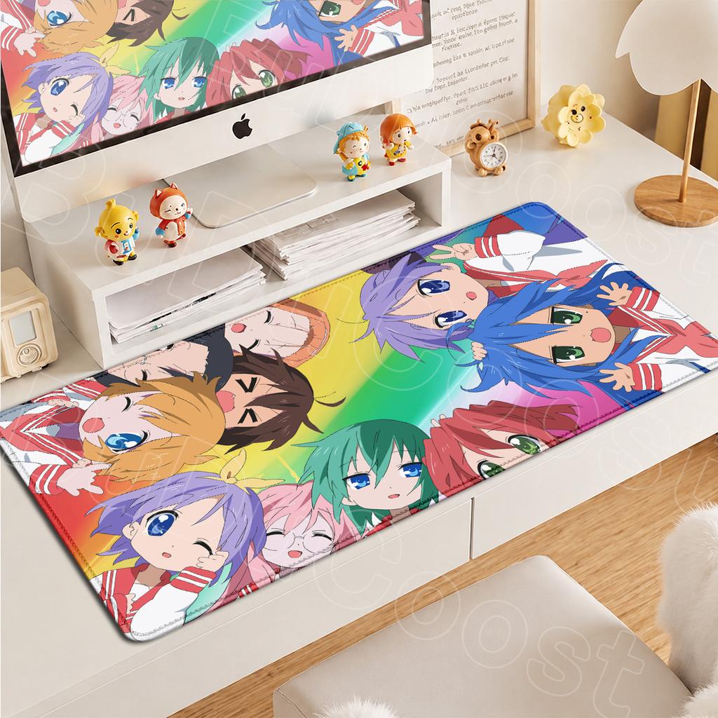 900x400mm Laptop Anime Keyboard Desktop Mats Lucky Star Kawaii Girl Konatas Izumis Mouse Pad Large Extended Non-slip Game Carpet