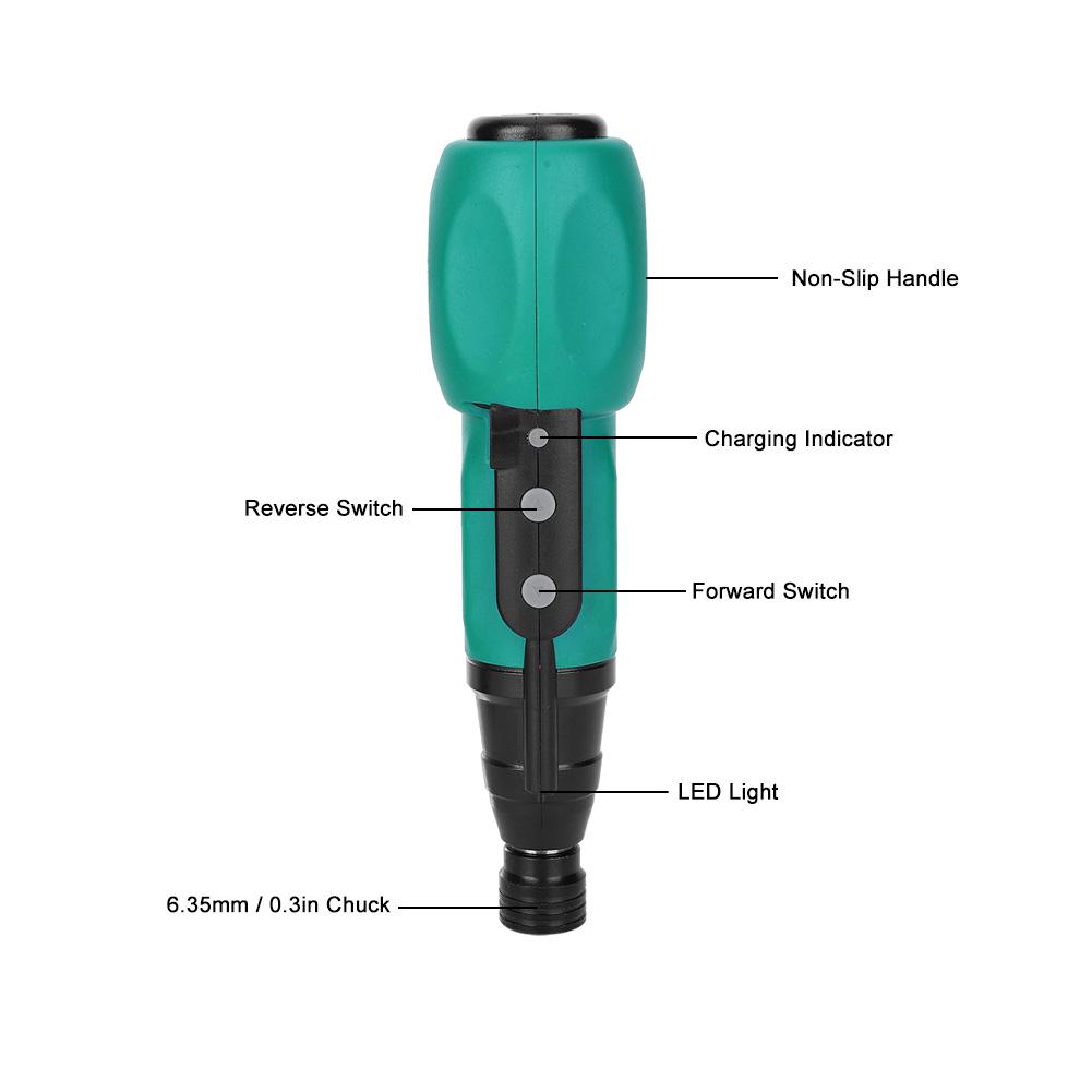 USB Mini Handheld Magnetic Electric Screwdriver Drill Kit DIY Power Tool for Furniture Assembly