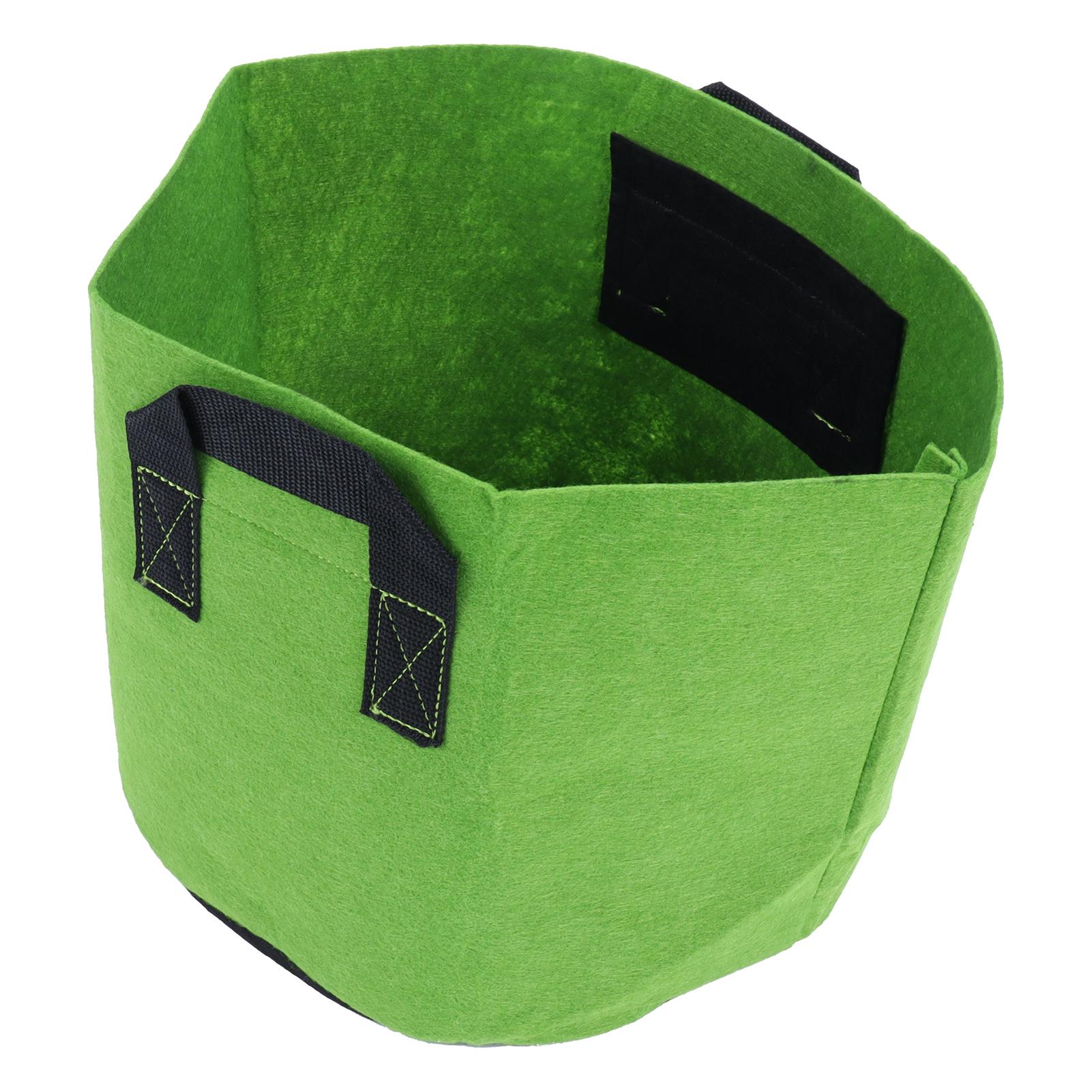 

Garden Plant Grow Bag NonWoven Vegetable Flower Planting Pot with Handles Green Black(7 Gallon )