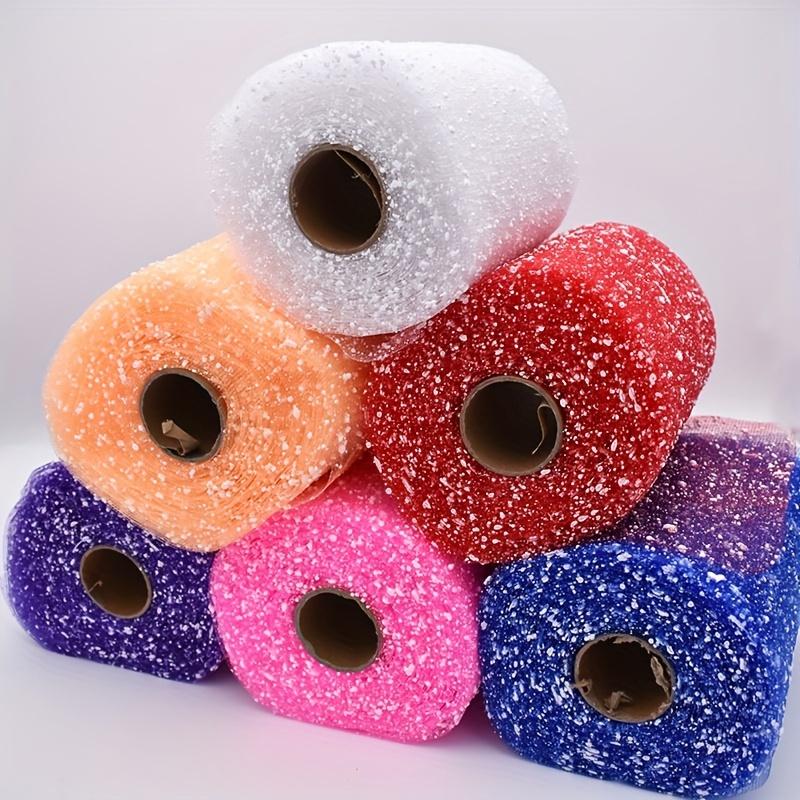 15cm Wide Snow Dot Gauze (1pc) – Rose Bouquet Packaging Material, Wedding Decoration Mesh, Flower Shop Flower Net