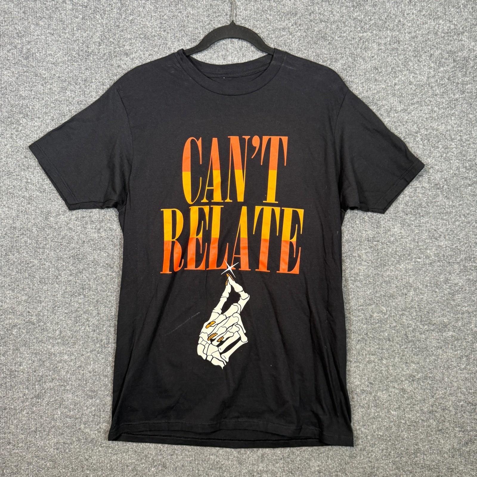 Jeffree Star Cosmetics Graphic TShirt Adult Medium Black Cant Relate Grunge Tee Unisex T-Shirt S