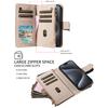 Artificial Leather Zipper Lychee Pattern Phone Case for Iphone16 15 14 Pro Max Plus 13 1211Pro Mini 7 8 XS Clamshell Wallet Case