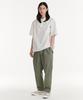 HELEMENT Henry One-Pleat Slacks (Khaki)