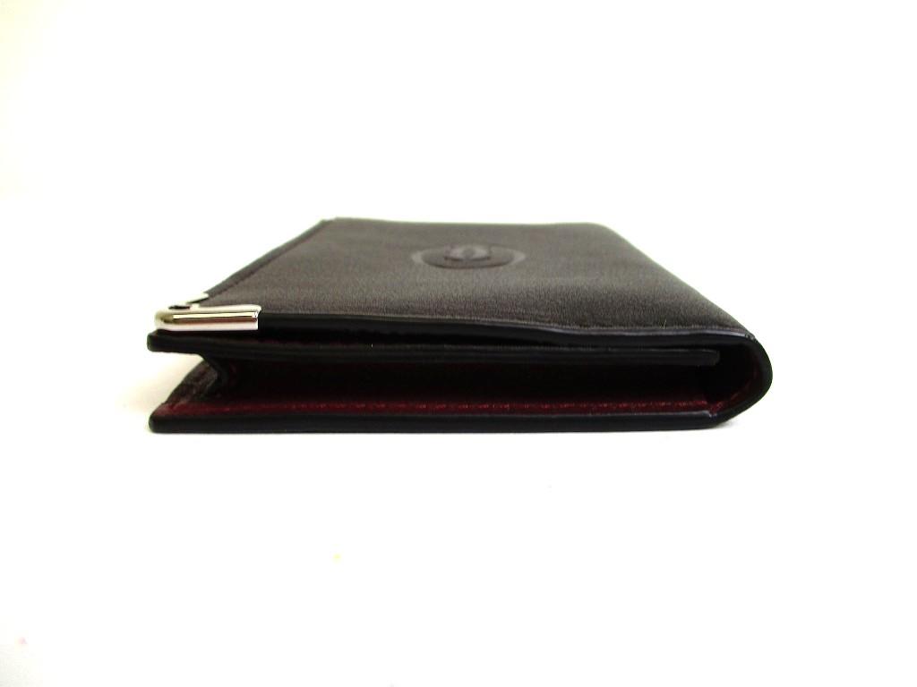 Authentic Cartier Must De Cartier Black Leather Card Holder #b096  Open Box