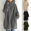 Autumn Winter New Style Streetwear Zip-Up Hooded Long Sleeve Fleece Sweatshirt