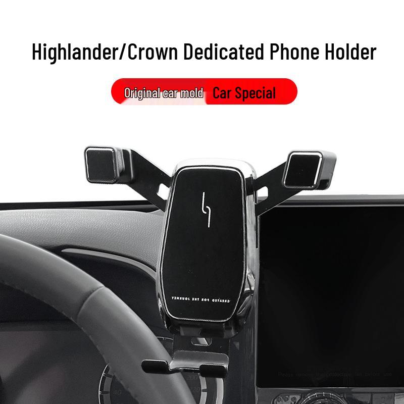Wireless Charging Phone Holder for 22 Highlander/Crown Land Cruiser Models