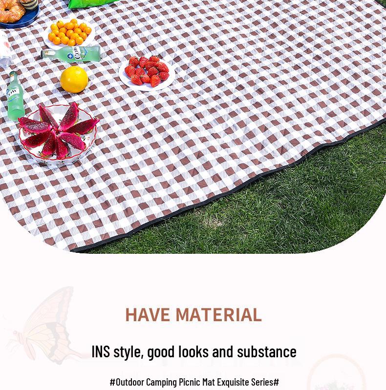 Waterproof Outdoor Picnic & Beach Mat: Portable, Moisture-Proof, Thickened for Camping and Spring Outings